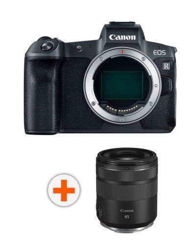 Безогледален фотоапарат Canon - EOS R, 30.3MPx, черен + Обектив Canon - RF 85mm f/2 Macro IS STM - 4